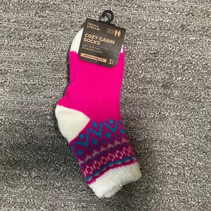Field and Stream Cozy Cabin Crew Socks (Youth One Size) Pink - Picture 1 of 2