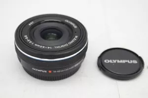 OLYMPUS M.ZUIKO DIGITAL ED 14-42mm F3.5-5.6 EZ Black Lens Micro 4/3 #250326w - Picture 1 of 11