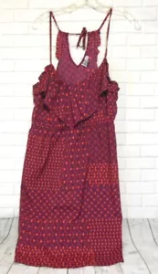 Roxy Womens XLT Magenta Orange Babydoll Y2K Strappy Core Sundress - Picture 1 of 7