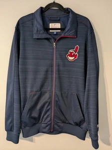 Chaqueta grande con cremallera completa Cleveland Indians Chief Wahoo Logo G-III de Carrl Banks - Imagen 1 de 7