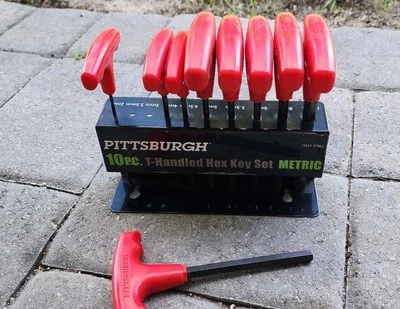 Pittsburgh 10 (8) piece T-handled Hex Key Set - Image 1 of 2
