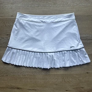 New Slazenger Golf Women Size Large Skirt Skort Pleated Tennis Preppy NWOT White - Picture 1 of 8