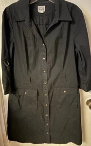 Converse Women’s  All Star Black 3/4 Sleeve Cotton Shirt Dress - Picture 1 of 14