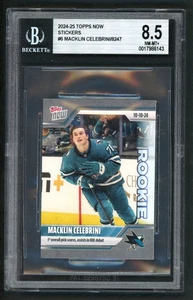 2024-25 Topps Now NHL #6 Macklin Celebrini debut de novato (RC) BGS 8,5 casi nuevo-como nuevo - Imagen 1 de 2