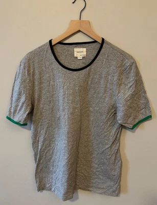 Camiseta Vintage Band of Outsiders Ringer Cinza Urze Masculina Tamanho 4 (XL) - Imagem 1 de 3