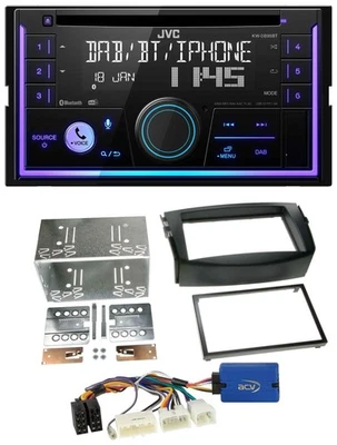 JVC MP3 USB 2DIN DAB Bluetooth CD Autoradio für Toyota RAV 4 2011-2013 28 Pin - Bild 1 von 4