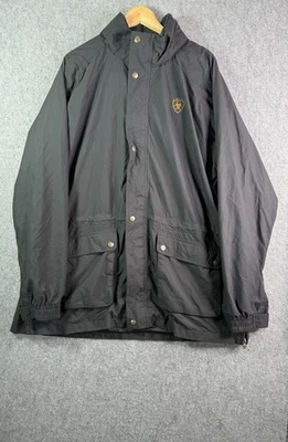 Ariat Jacket Mens 2XL Black Wind Water Resistant Full Zip Hooded Parka Workwear - Image 1 of 4