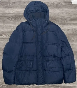Andrew Marc New York Navy Blue Puffer Jacket Coat Men’s Medium - Picture 1 of 3
