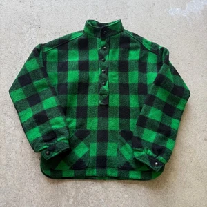 Chaqueta de Colección Años 80 The Beene Bolso Lana Verde Pullover Franela Forrada a Presión Talla S - Imagen 1 de 8