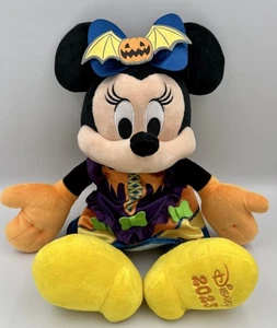 Disney Minnie Mouse Glow In Dark Plush Toy 15” Halloween 2023 Witch Bow Dress - Picture 1 of 5