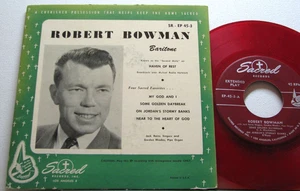 RED VINYL 45 RPM EP w/PIX Sleeve-- ROBERT BOWMAN:  SOME GOLDEN DAYBREAK + + + - Picture 1 of 2