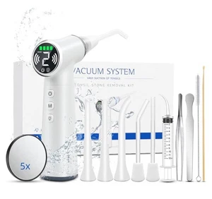 Verbessertes Tonsillensteinentferner-Werkzeug mit Silikon- & Glassonden, 11 in 1 Aufladung - Bild 1 von 6