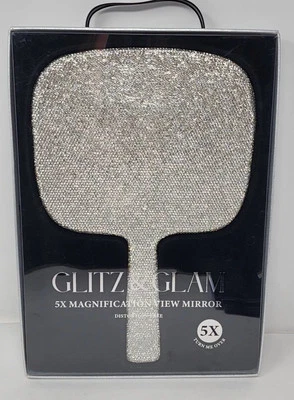 Espejo retrovisor con aumento 5X Glitz & Glam Viral Tik Tok Bling Foto 1 de 4