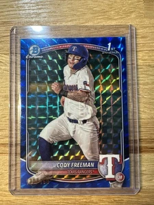 Cody Freeman 2025 Bowman cromo béisbol azul refractor geométrico/150 - Imagen 1 de 2