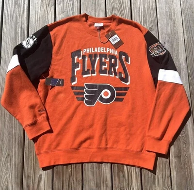 Men's Mitchell & Ness NHL Philadelphia Flyers All Over Pullover Sweatshirt $110 - Image 1 of 4