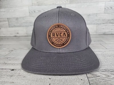 RVCA Standard Issue SNAPBACK HAT 6-Panel Flat Bill CD4 Smoke Cap - Image 1 of 4