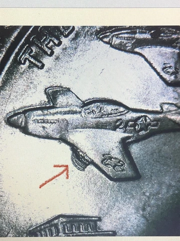 2021 P Tuskegee Airmen Quarter 4 Die Chips On Wing, Plane, Goggles οΏΌError Coin Cover