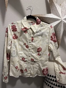 Camicia a maniche lunghe New Look per ragazze 16 stile western con rose a scatto - Foto 1 di 7