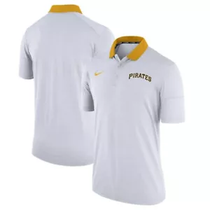 Nike Pittsburgh Pirates Nike GM Touch Polo Shirt - Heather White Size Small S - Picture 1 of 3