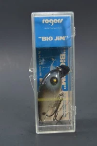Esca da pesca vintage Jim Rogers Big Jim, nuova con scatola, serie 090 08, perla, nero, argento - Foto 1 di 3