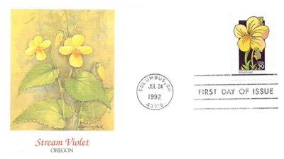 FDOI Wildflowers PENNSYLVANIA - Jacob's Ladder, OREGON - Stream Violet, 1992 - Image 1 of 4