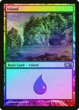 *FOIL* ISLAND NM M12 mtg Land - Basic Com (D) *FOIL*