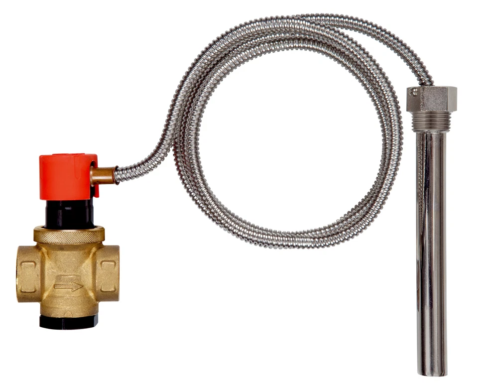 Afriso Thermische Ablaufsicherung 1/2" 3/4" 1,3 m Kapillarrohr Holz Kohle Kessel - Bild 1 von 1