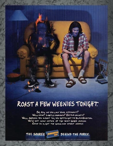 Blockbuster Video ""Roast A Few Weenies Tonight"" Druckanzeige Vintage Art A 1996 - Bild 1 von 1
