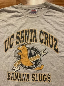 Vintage 90s UC SANTA CRUZ BANANA SLUGS Shirt Herren Gr. XXL grau 1997 - Bild 1 von 3