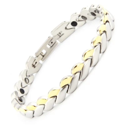 T-Prime 8295 Edelstahl bicolor Neodym Germaium Turmalin TCM Magnetschmuck energy - Bild 1 von 4