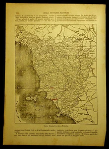 1891=GEOGRAPHISCHE KARTE DER TOSKANA=ITALIEN.Xylo.mm 180 x 250c.ETNA.P.Premoli - Bild 1 von 1