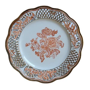 Vtg Hand Painted Reticulated/Pierced Plate in Meissen Style By Nila Vermiglio 96 - Picture 1 of 21