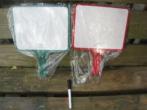 KleenSlate dry erase board online school paddles (BUY 2 NEW) w/ marker 10x8 inch - Picture 1 of 6