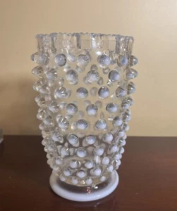 Fenton 6.5 Opalescent Hobnail Celery Vase - Picture 1 of 5