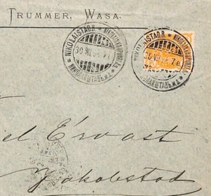 RUSSIA/FINLAND Cover Scarce *NIKOLAINKAUPUNKI*1898 CDS Jakobstad {samwells}ZT243 - Picture 1 of 10