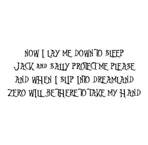 Jack skellington and Sally , Nightmare Before Christmas prayer Wall decal home - Picture 1 of 3
