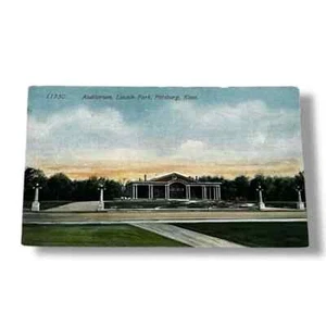 Postcard Auditorium Lincoln Park Pittsburg Kansas Divided Back Card C825 - Picture 1 of 2