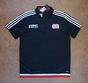 Adidas New England Revolution soccer polo shirt NEW tags MLS $65 LARGE - Picture 1 of 5