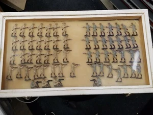 61 Pieces Lead Toy Soldier Figures Vintage Handpainted Figurine Statues - Picture 1 of 7