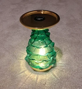 NEW Bath and Body Works Light Up Christmas Tree 3 Wick Candle Holder - Picture 1 of 6