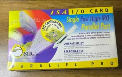SIIG Parallel Pro ISA I/O Card Single Fast - IRQ Parallel Port - Image 1 of 4