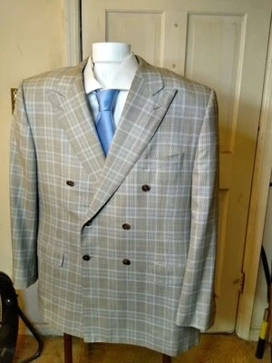 Blazer Hickey Freeman a medida para hombre talla 49L puños de cirujano vintage DB Foto 1 de 4