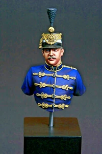 Österreichisch-Ungarischer Husaren Offizier WW I 1/16 (120mm) VICE75 16004 Resin Büste Bausatz - Bild 1 von 12