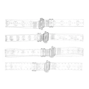 4 Pairs Bra with Decorative Straps Clear Bras See-through Miss Women's - Picture 1 of 12