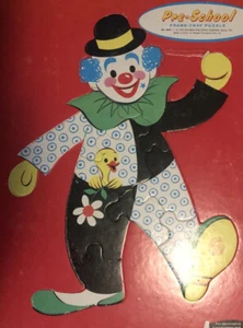 VINTAGE PUZZLE IN TRAY FRAME CLOWN PRESCHOOL #4421 WHITMAN 11 X 14 1962 - Picture 1 of 3