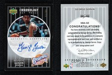 2006 Upper Deck Chronology Basketball Heroes /10 George Gervin #NBA-GE Auto HOF