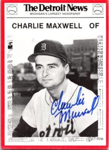 Charlie Maxwell autographed Baseball Card (Detroit Tigers) 1981 Detroit News #76 - Picture 1 of 1