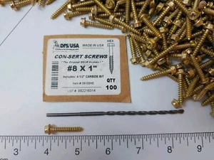 LOT OF 1000 Diversified Fastening Systems, 08100HS Masonry Screws + BITS #8 x 1" - Picture 1 of 9