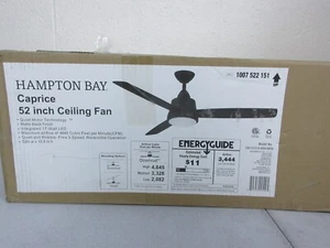 Hampton Bay Caprice 52 in Integrated LED Indoor Matte Black Ceiling Fan - Picture 1 of 5