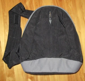Black and Gray Nylon Padded Sling Backpack BAG Great Preowned So Cute!! - Picture 1 of 7